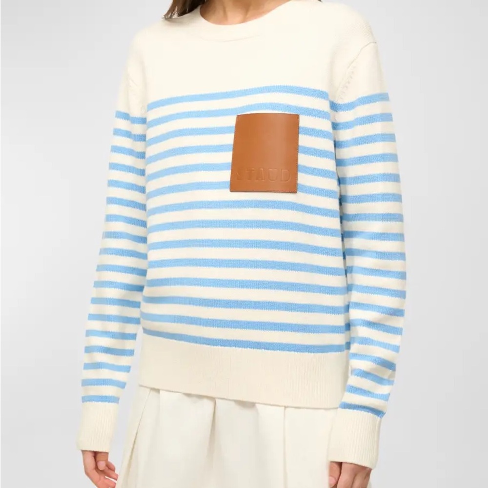 STAUD Sunset Sweater in Azure Stripe